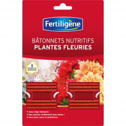 Bâtonnets nutritifs plantes fleuries - Carte de 40 bâtons - FERTILIGENE