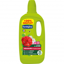 Engrais géraniums et plantes fleuries - Flacon de 900ML - FERTILIGENE