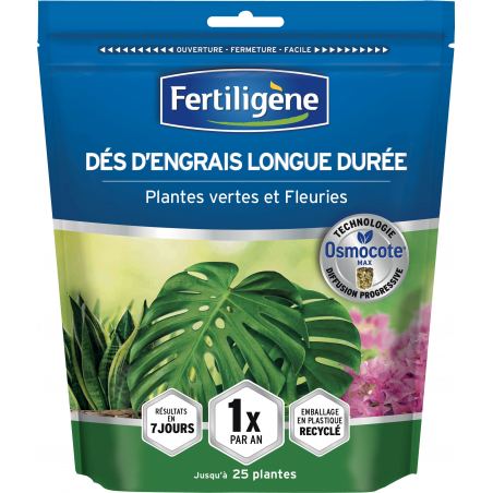 Engrais longue duréee plantes vertes et fleuries - Doypack de 700G - FERTILIGENE