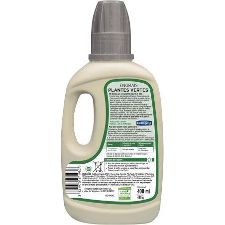 Engrais plantes vertes - Flacon de 400ML - FERTILIGENE